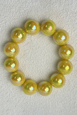 Iridescent Bead and Translucent Resin Bangle