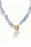 Chip Stone Toggle Charm Necklace