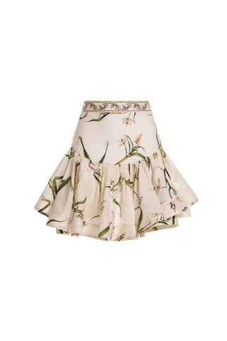 Floral Print Ruffled Skirt Set