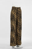 Leopard Print High-Waist Wide-Leg Casual Pants