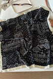 Paisley Print Satin Square Scarf