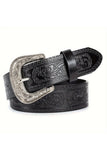 Embossed Floral Western Belt