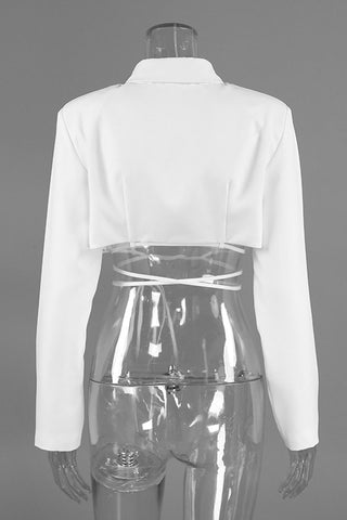 Tie-Waist Cropped Bolero Jacket