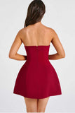 Strapless Sweetheart Fit and Flare Mini Dress