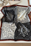 Paisley Print Satin Square Scarf
