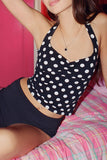 Ruched Halter Crop Top