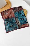 Paisley and Geometric Print Square Scarf