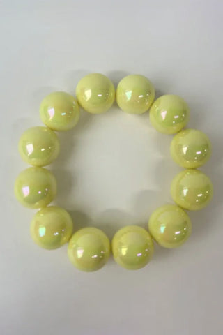 Iridescent Bead and Translucent Resin Bangle