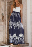 High-Waisted Printed Casual Pants