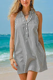 Striped Sleeveless Casual Dress