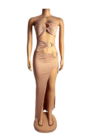 Elegant Cut-Out Evening Dress