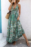 Paisley Print Halter Maxi Dress