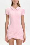 Collared Zip-Front Romper