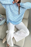 Bird Motif Crew Neck Knit Sweater