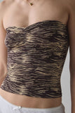 Zebra-Print Bustier Tube Top