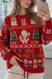 Holiday Graphic Crew Neck Knit Sweater