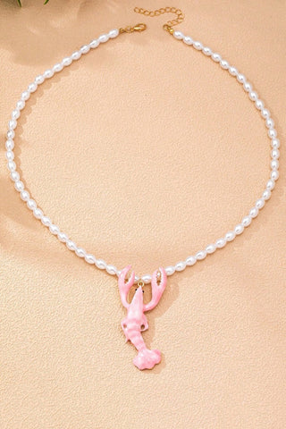 Pearl Shell Lobster Necklace