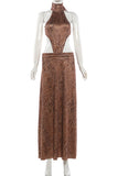 Halter Maxi Cutout Dress