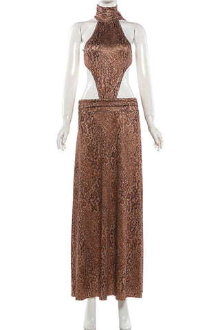 Halter Maxi Cutout Dress