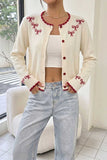 Bow Detail Button-Front Cardigan