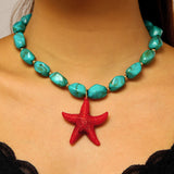 Heart Pendant Beaded Necklace
