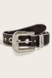 Rhinestone Buckle Belt