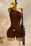 Elegant One-Shoulder Romper