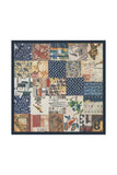 Patchwork Floral Print Square Scarf