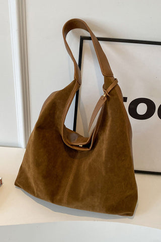 Slouchy Suede Hobo Shoulder Bag