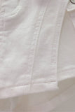 High-Waist Cargo Pocket Denim Shorts