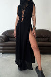 Halter Cutout Maxi Dress