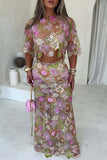 Floral Detail Skirt Set
