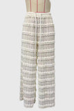 Lace Ruffle Drawstring Wide Leg Pants