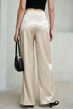 High-Waist Wide-Leg Casual Pants