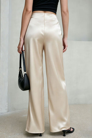 High-Waist Wide-Leg Casual Pants