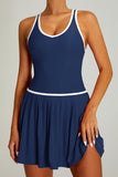 Contrast Trim Racerback Tennis Dress