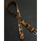 Studded Star Cowhide Belt