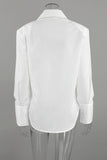 Tie-Side Long Sleeve Collared Shirt