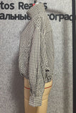 Plaid Mock Neck Long Sleeve Jacket