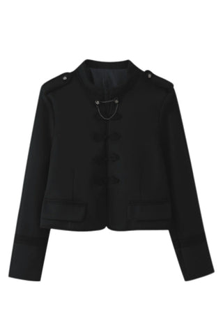 Military-Inspired Trim Jacket