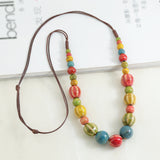 Boho Beaded Cord Necklace