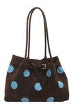 Polka Dot Buckle Strap Tote Bag
