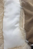 Curly Faux Fur Collar Zip-Up Coat