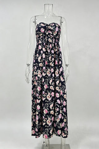 Floral Sweetheart Maxi Casual Dress