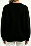 Deer Intarsia Crew Neck Knit Sweater