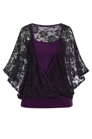 Floral Lace V-Neck Blouse