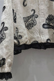 Paisley Lace Trim Cropped Jacket