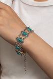 Oval Stone Filigree Link Chain Bracelet