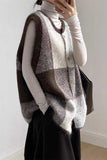 Plaid V-Neck Button-Front Sweater Vest