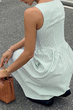 Striped Sleeveless Casual Dress